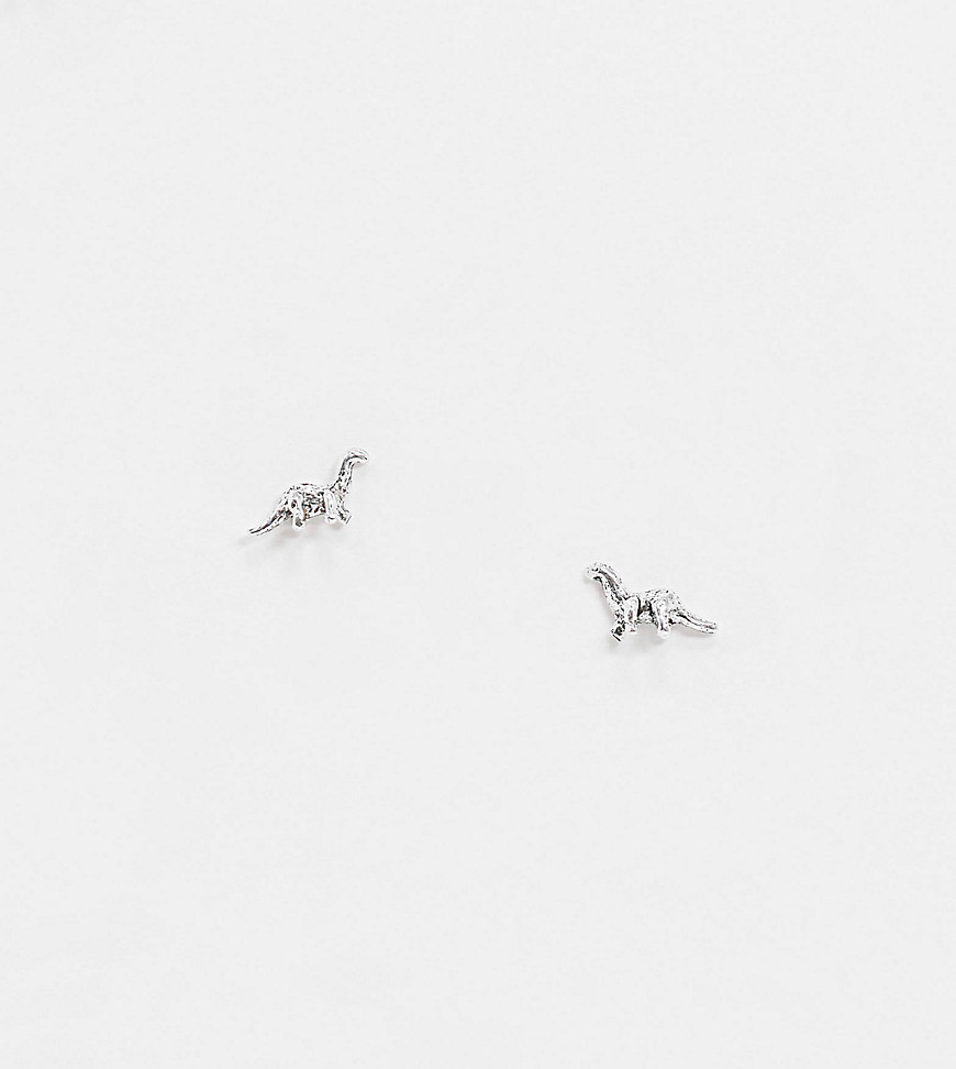 фото Серебряные серьги с динозаврами kingsley ryan-серебряный