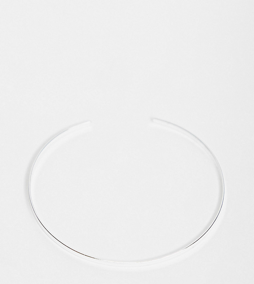 фото Серебряный минималистский браслет-манжет kingsley ryan curve-серебристый