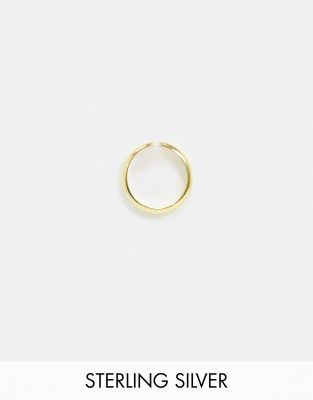   Asos Серьга-кафф из позолоченного серебра Kingsley Ryan-Золотистый
