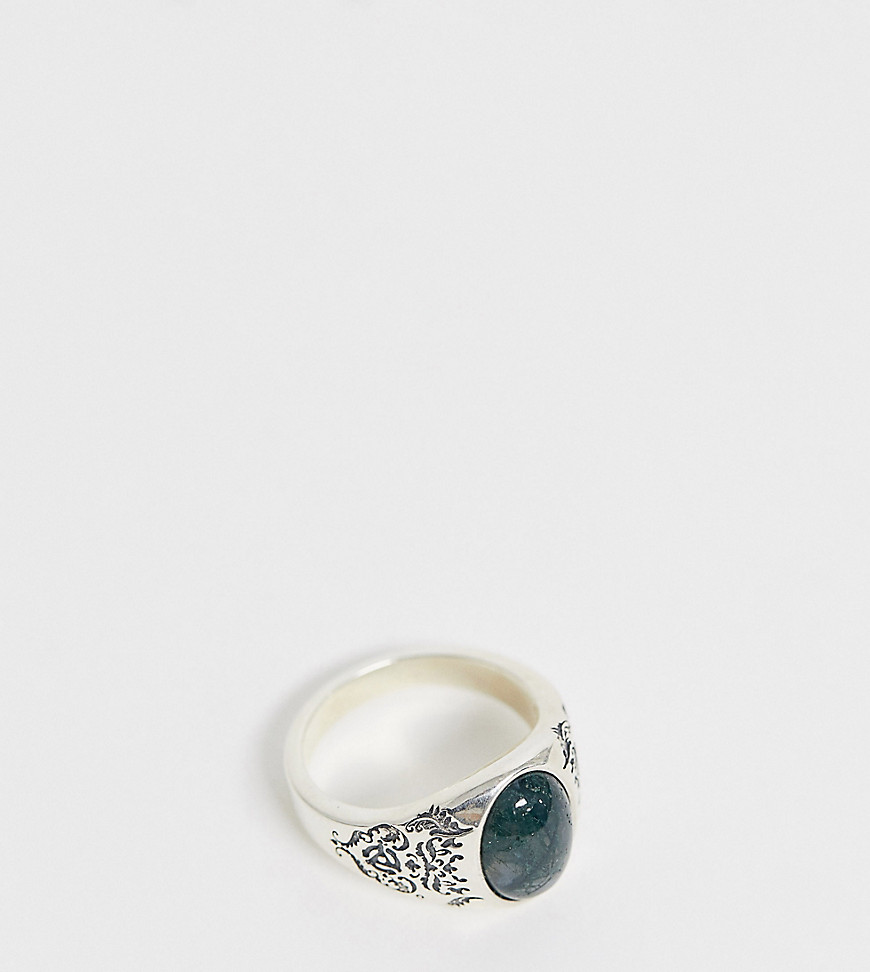 Serge DeNimes demask stone ring in sterling silver