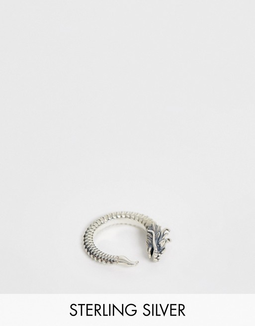 Serge DeNimes dragon ring in sterling silver