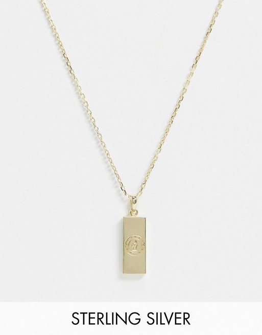 Serge DeNimes gold plated bullion neck chain in sterling silver