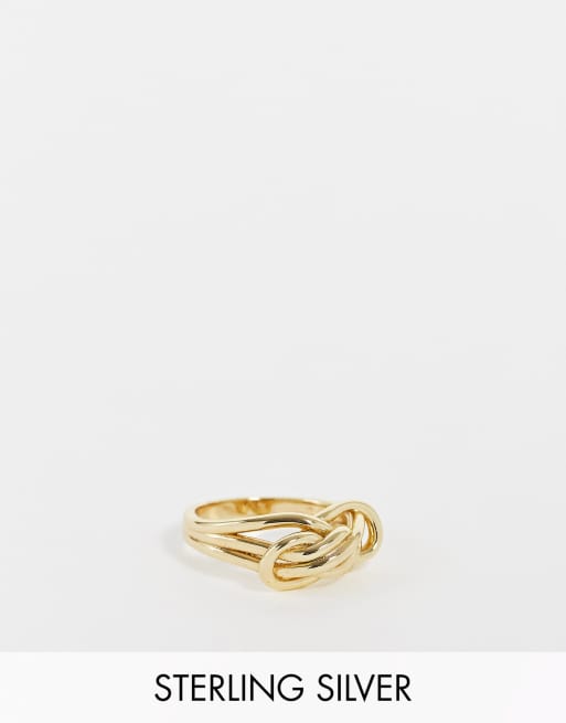 Serge DeNimes – Guldpläterad knutring i sterlingsilver