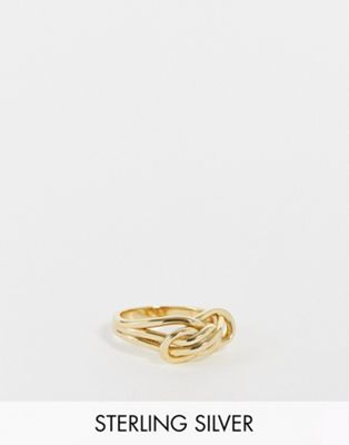 Serge DeNimes knot ring in gold plated sterling silver