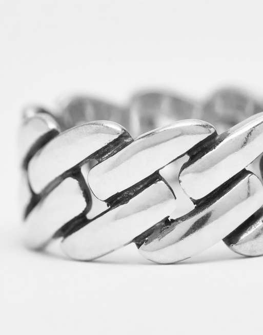 Serge DeNimes link ring in silver | ASOS