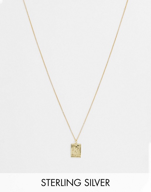 Serge DeNimes neckchain in gold with egyptian hieroglyph pendant