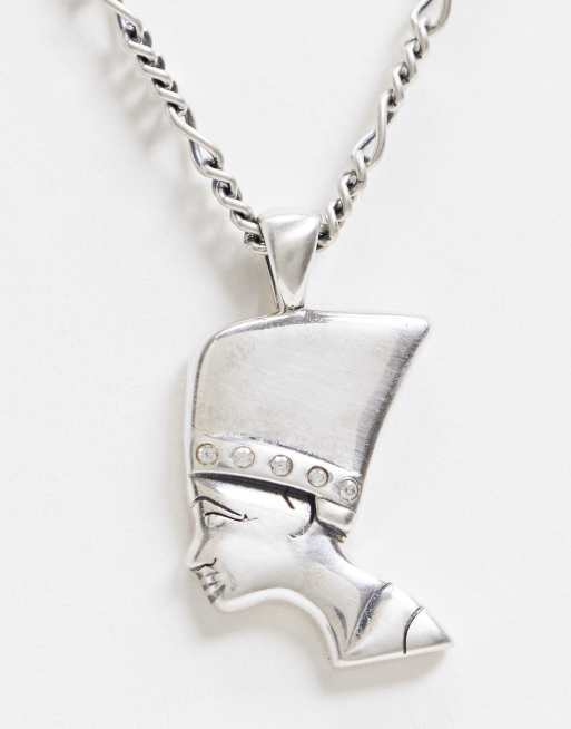 Silver on sale nefertiti necklace