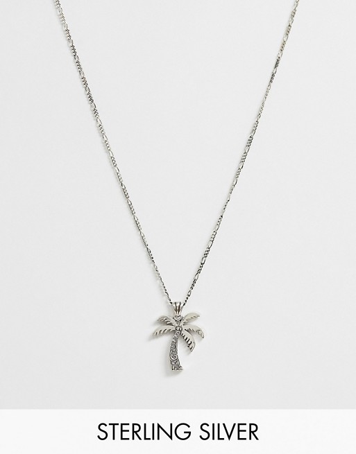 Serge DeNimes palm tree neck chain in sterling silver