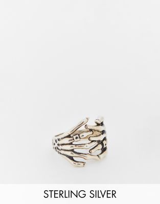 Serge DeNimes skeleton hands ring in sterling silver - ASOS Price Checker