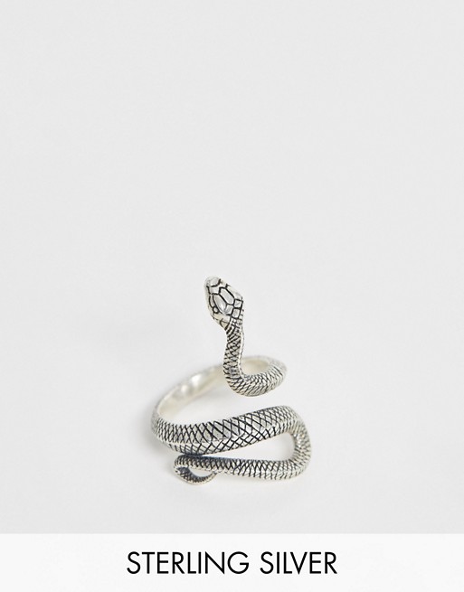 Serge DeNimes snake ring in sterling silver