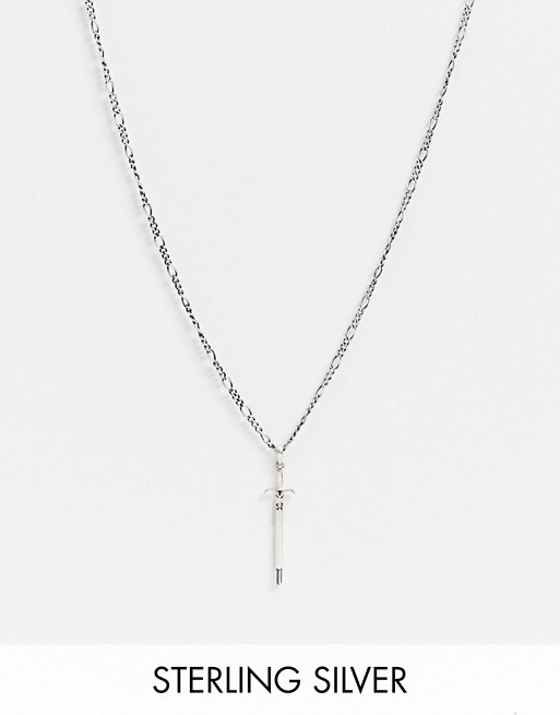 Serge DeNimes sterling silver neckchain with curtana pendant