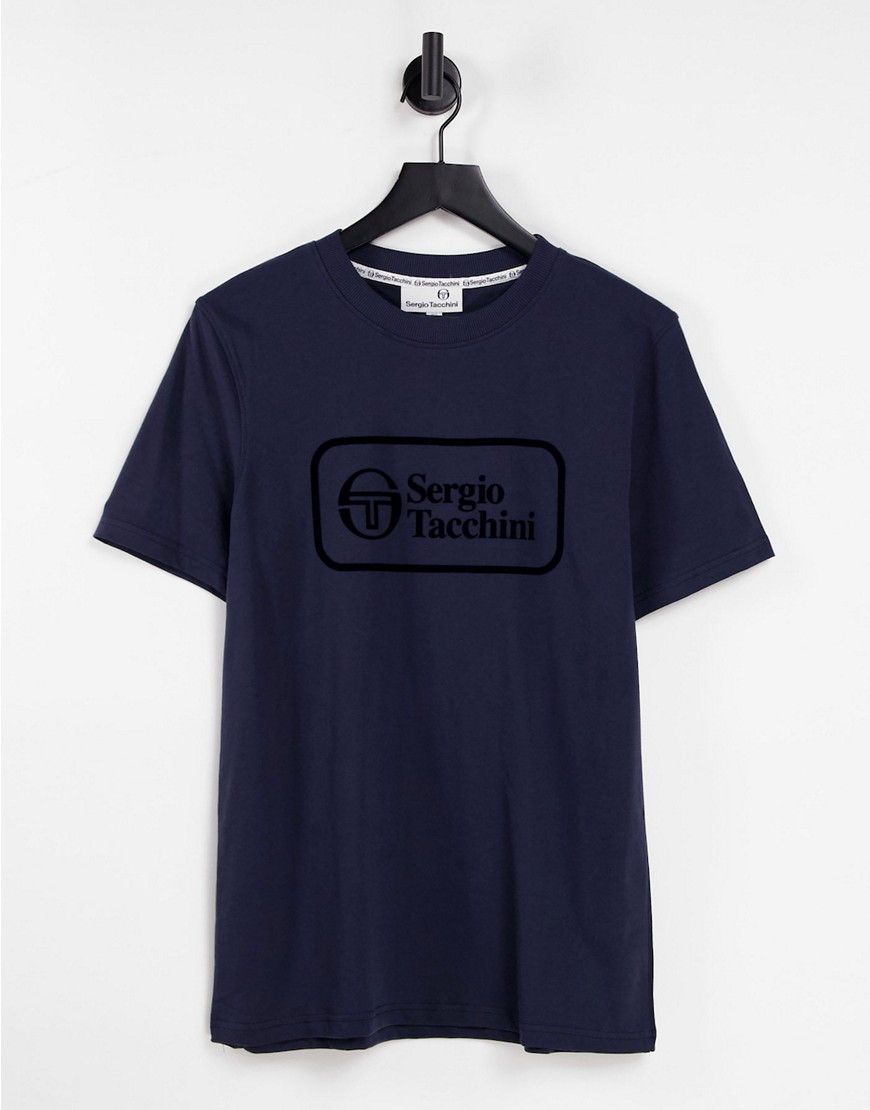 Serggio Tacchini t-shirt with large logo in navy