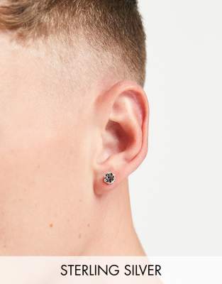 Серьги-гвоздики из стерлингового серебра с кристаллами Swarovski ASOS DESIGN – 6 мм-Серебристый