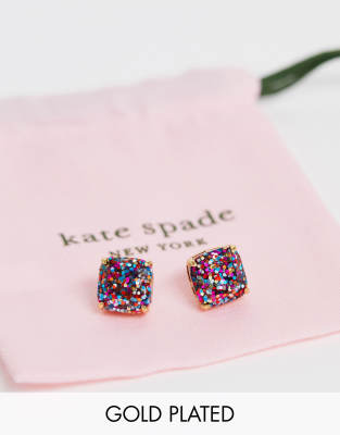 фото Серьги-гвоздики с блестками kate spade-мульти