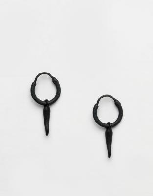 Серьги-кольца Icon Brand-Черный
