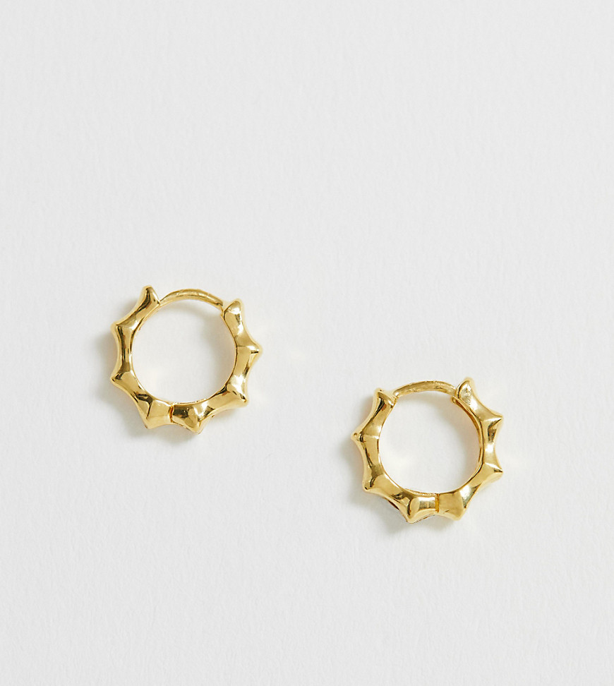 фото Серьги-кольца из позолоченного серебра asos design-золотой