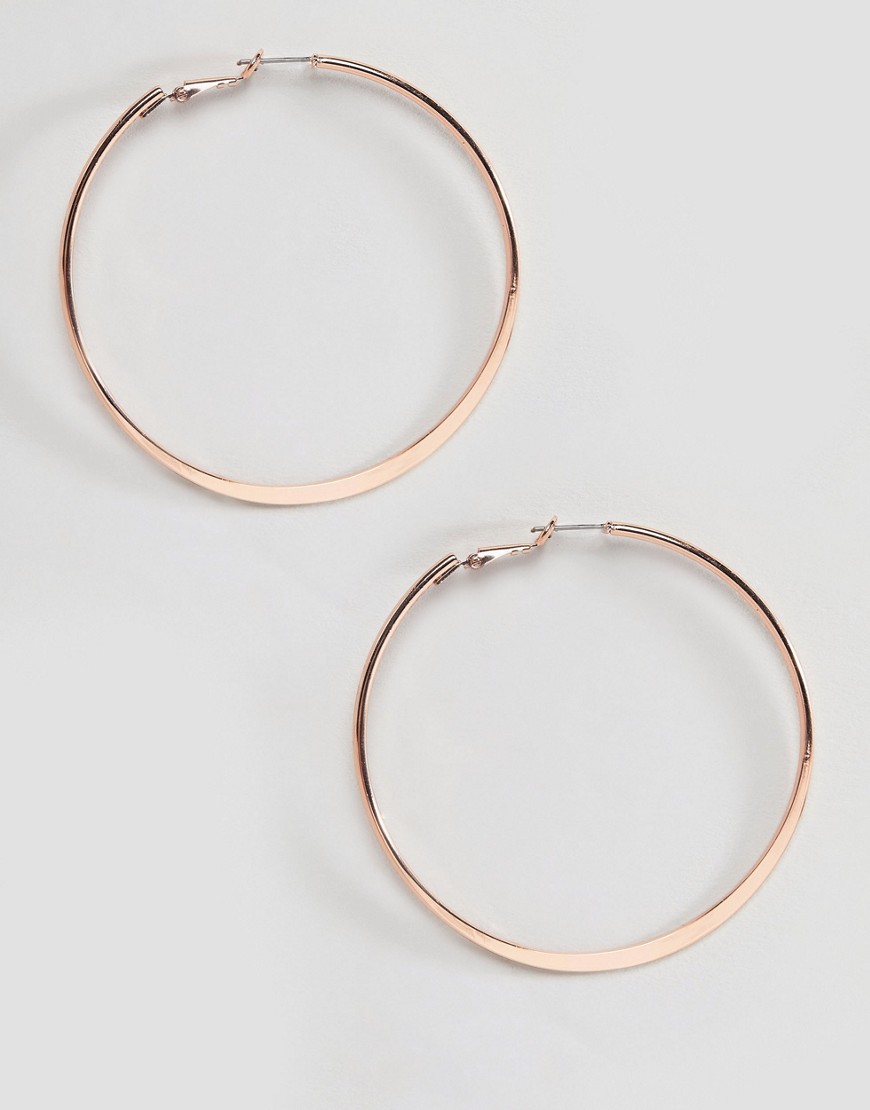 фото Серьги‑кольца цвета розового золота river island-медный