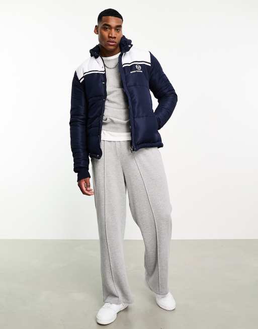 Sergio Tacchini Doudoune color block logo Bleu marine ASOS