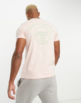 Sergio Tacchini Graciello t-shirt with back print in pink - ASOS Price Checker