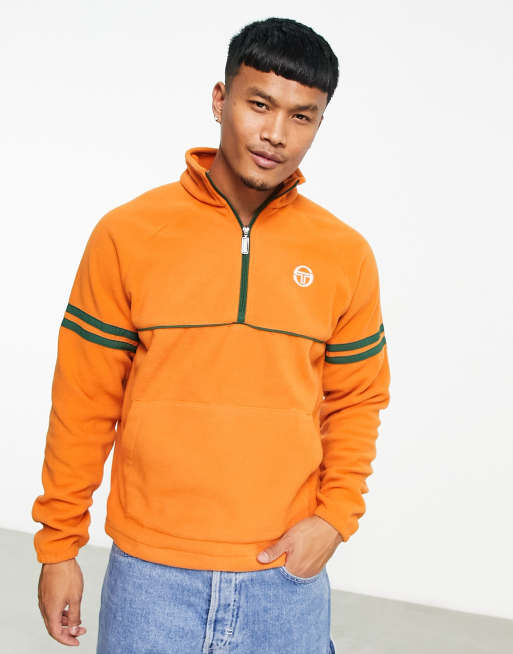 Sergio Tacchini half zip fleece with logo in orange