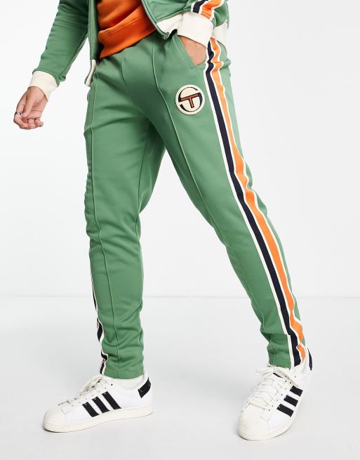 Sergio Tacchini jogger with boucle branding in green