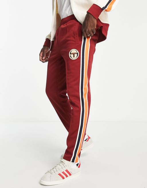 Sergio Tacchini - Joggers in bouclé rossi con logo
