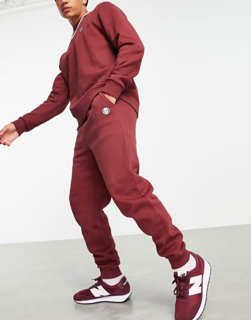 Sergio Tacchini joggers with logo in burgundy