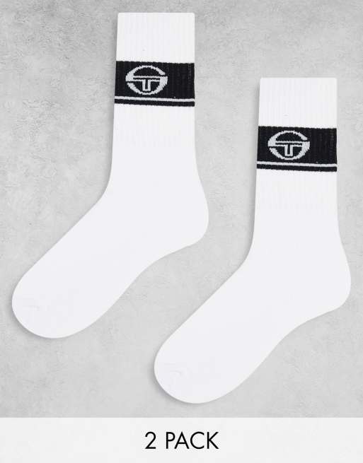 Sergio Tacchini logo socks in grey and white | ASOS