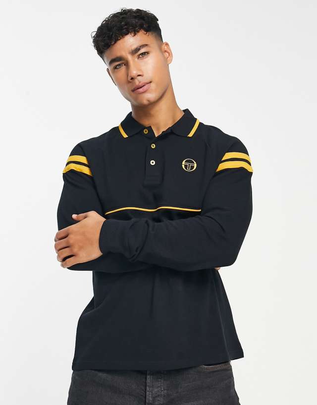 Sergio Tacchini - polo with logo sweatshirt in black