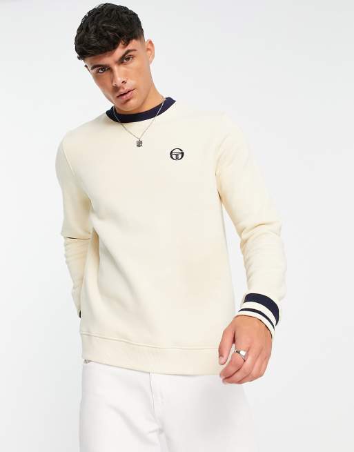 Sergio Tacchini sweat with back print in ecru