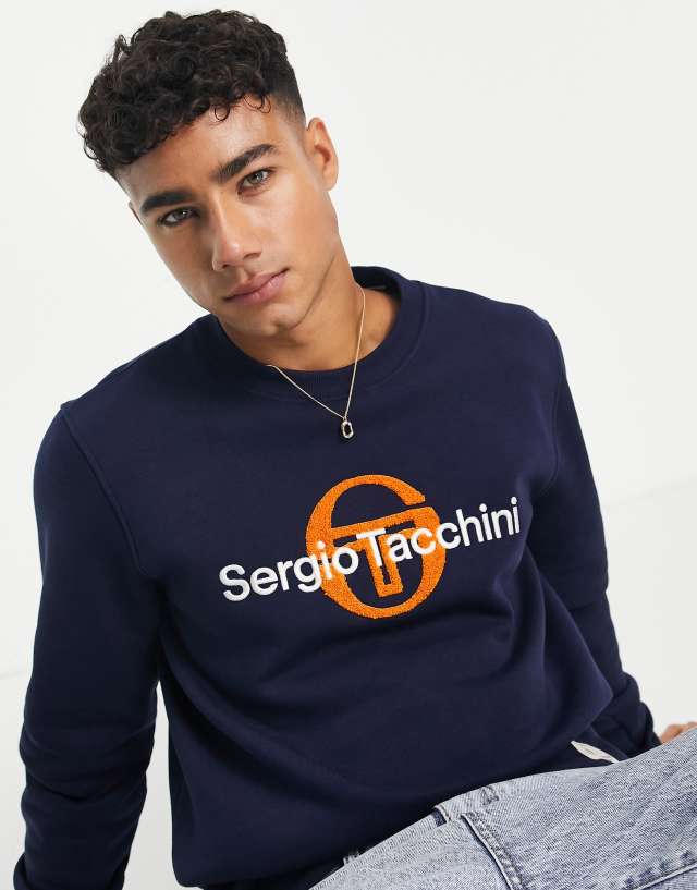 Sergio Tacchini sweat with large logo in navy