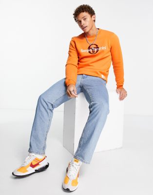Sergio Tacchini Sweat With Large Logo In Orange