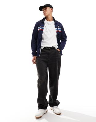 Sergio Tacchini - Sweater met rits met strepen op de borst in