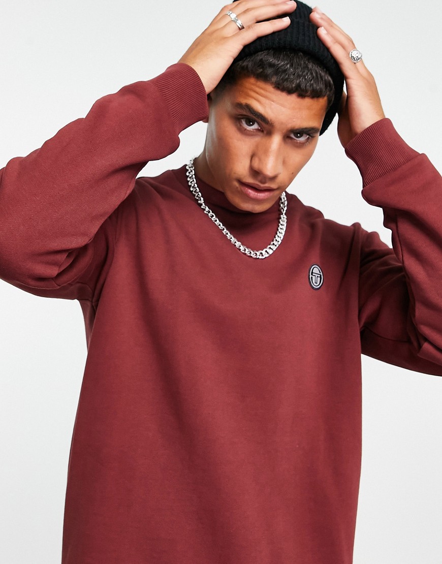 Sergio Tacchini sweatshirt with logo in burgundy-Red