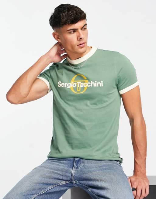 Sergio Tacchini - T-shirt met groot logo in groen