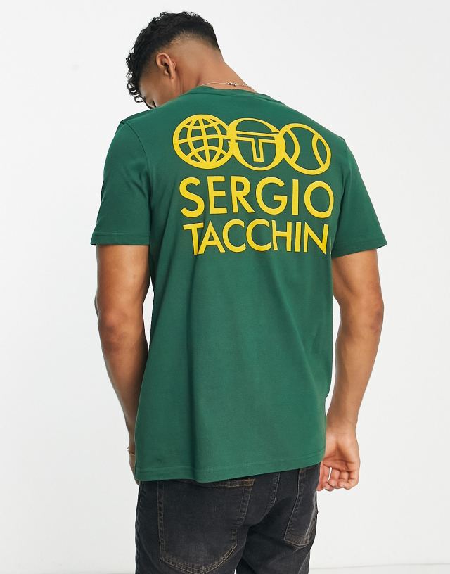 Sergio Tacchini - t-shirt with back print in green