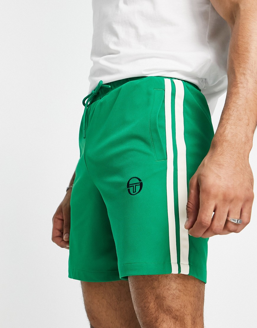 Sergio Tacchini taped logo shorts in green