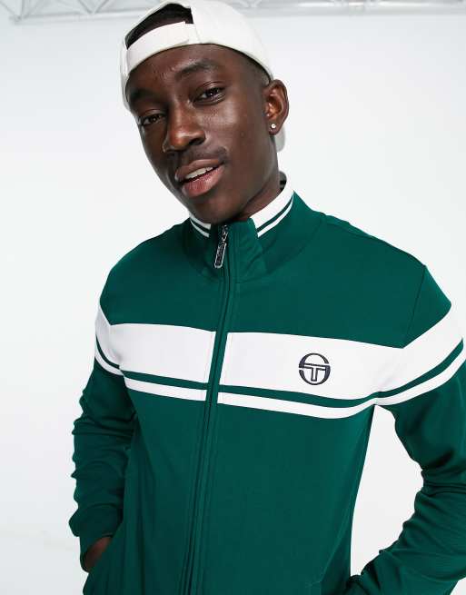 Sergio Tacchini – Zielona bluza dresowa zapinana na zamek