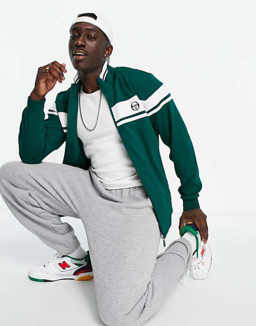 Sergio Tacchini zip through track jacket in green | ASOS Sergio Tacchini zip through track jacket in green | ASOS