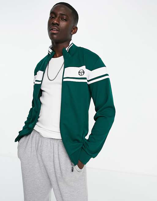 Sergio Tacchini zip through track jacket in green | ASOS Sergio Tacchini zip through track jacket in green | ASOS