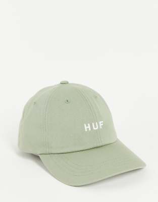 фото Серо-зеленая кепка с логотипом huf essentials og-зеленый цвет