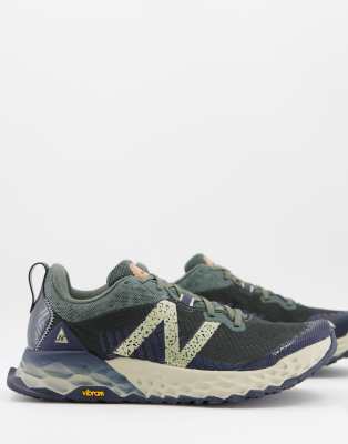 фото Серо-зеленые кроссовки new balance trail fresh foam hierro-серый