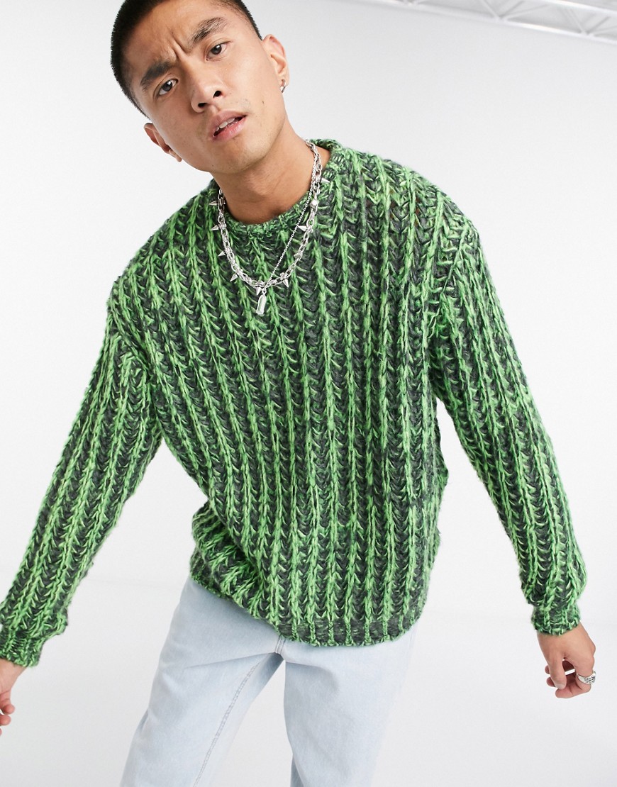 фото Серо-зеленый свободный свитер asos design-мульти
