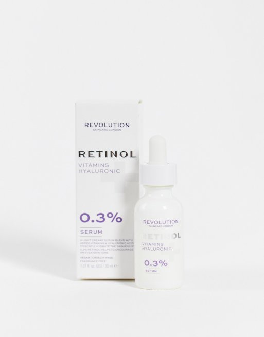 Serum Para El Cuidado De La Piel De Retinol Al 0 3 Con Vitaminas Y Acido Hialuronico De Revolution Skincare Asos