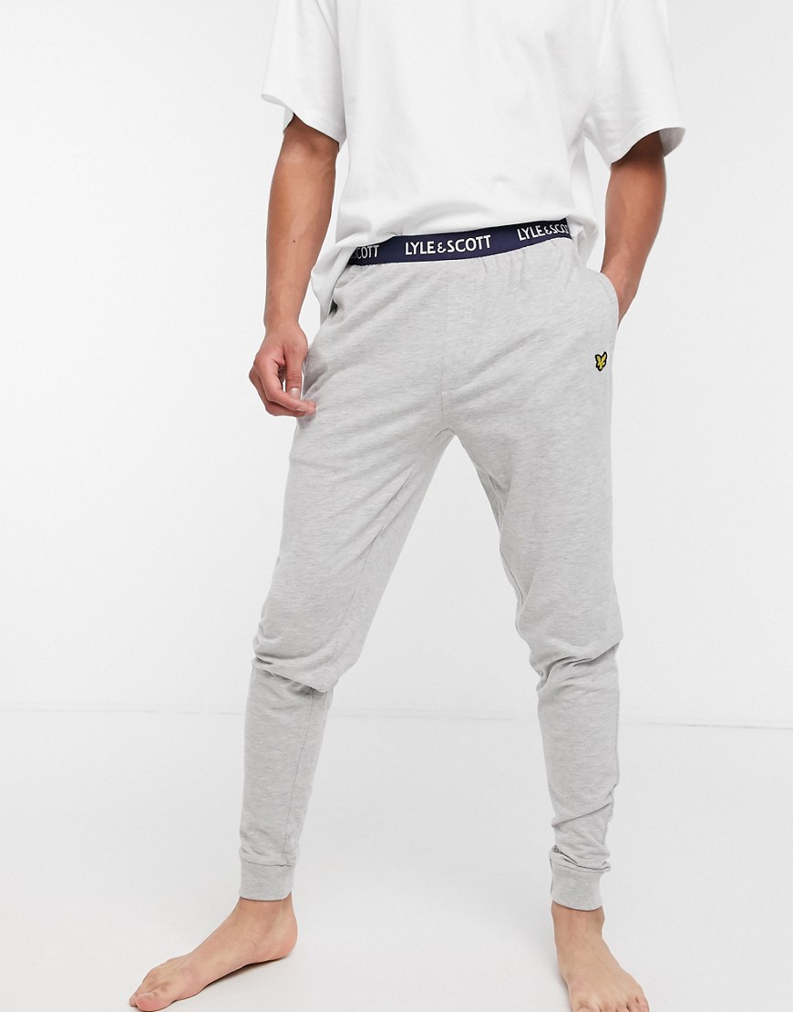 фото Серые домашние штаны с манжетами lyle & scott bodywear-серый