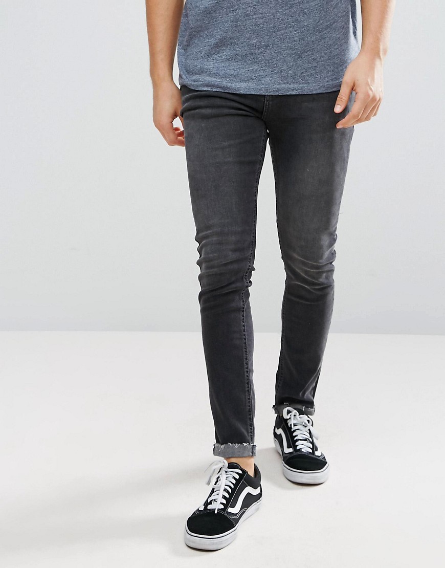 фото Серые джинсы скинни stradivarius-серый