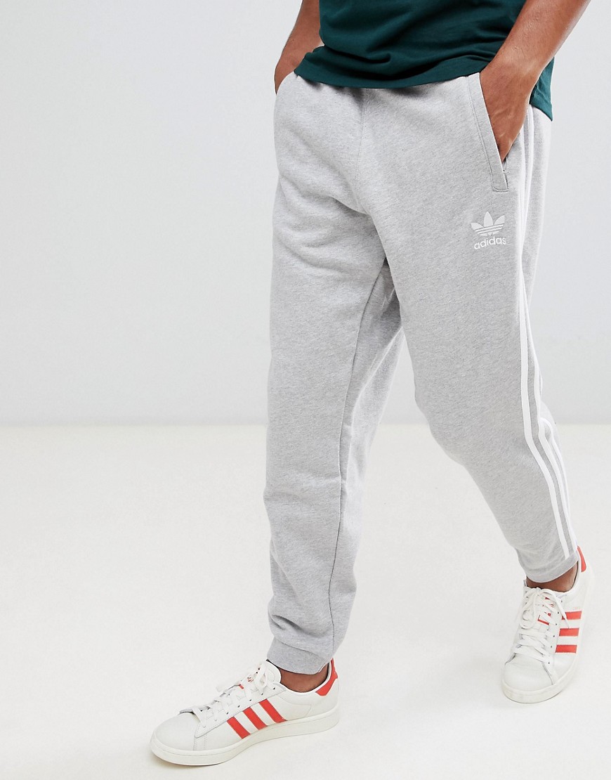 фото Серые джоггеры с 3 полосками adidas originals-серый