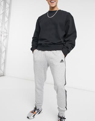 Брюки и меггинсы  Asos Серые джоггеры с 3 полосками из ткани французский Терри adidas-Зеленый цвет
