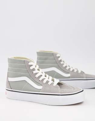 фото Серые кроссовки vans sk8-hi tapered-серый