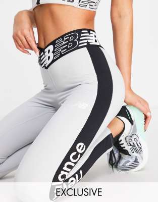  Серые леггинсы длиной 7/8 с завышенной талией New Balance Running Relentless – эксклюзивно для ASOS-Серый